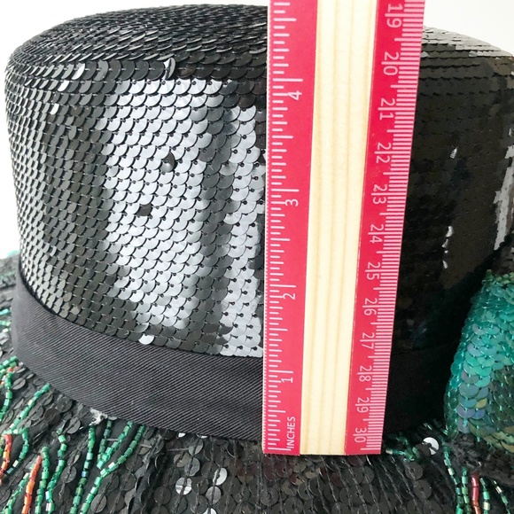 VTG Whittall & Shon Heavily Sequined Beaded Hat - Picture 10 of 15